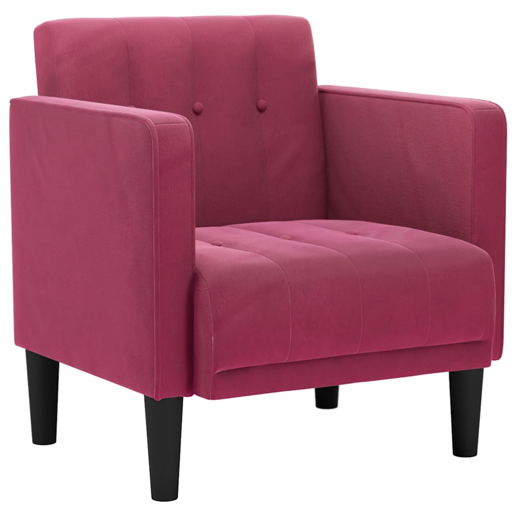 VXL8721158495723 a en hd 1 Canapea Scaun cu cotiere, vin roșu, 53 cm, catifea Canapea Scaun cu cotiere, vin roșu, 53 cm, catifea - imagine 2
