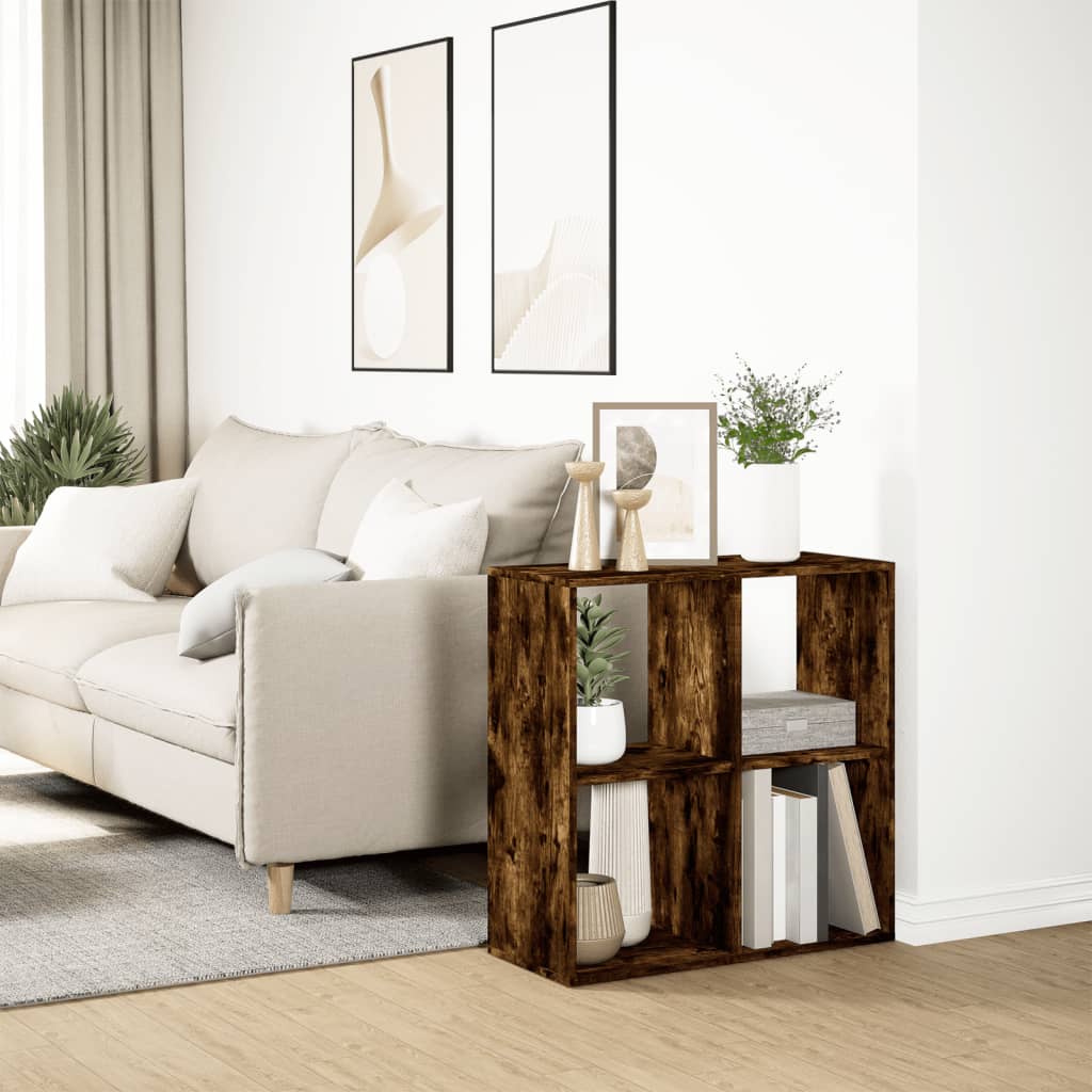 VXL8721158500489 g en hd 2 Bibliotecă/separator cameră stejar fumuriu 69,5x29x69,5 cm lemn Bibliotecă/separator cameră stejar fumuriu 69,5x29x69,5 cm lemn - imagine 4