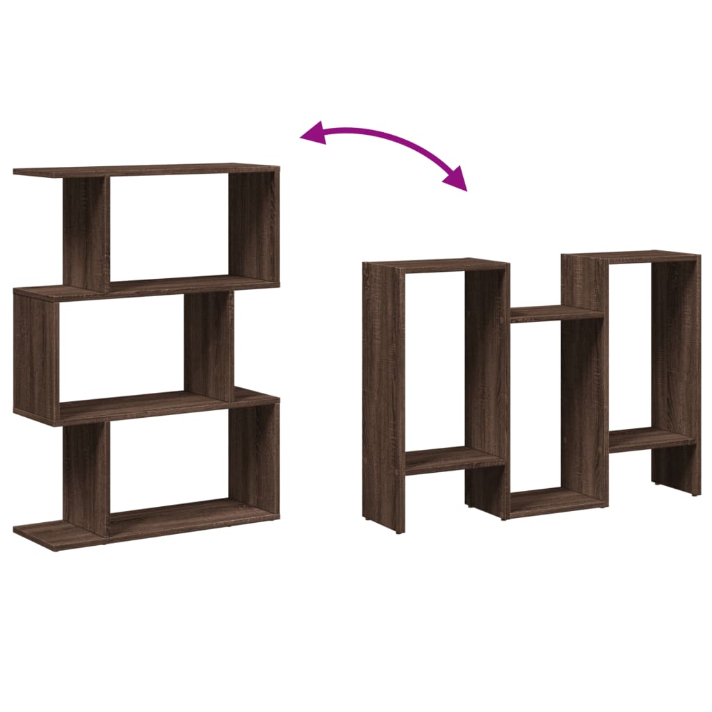 VXL8721158501585 g en hd 6 Bibliotecă/separator 3 niveluri stejar maro 70x24x97 cm lemn Bibliotecă/separator 3 niveluri stejar maro 70x24x97 cm lemn - imagine 8