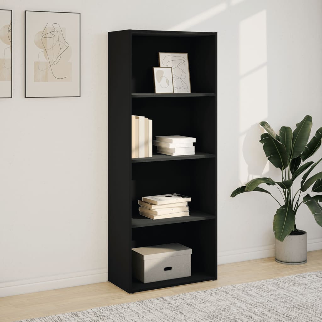 VXL8721158508171 g en hd 1 Bibliotecă, negru, 60x30x152 cm, lemn prelucrat Bibliotecă, negru, 60x30x152 cm, lemn prelucrat - imagine 3