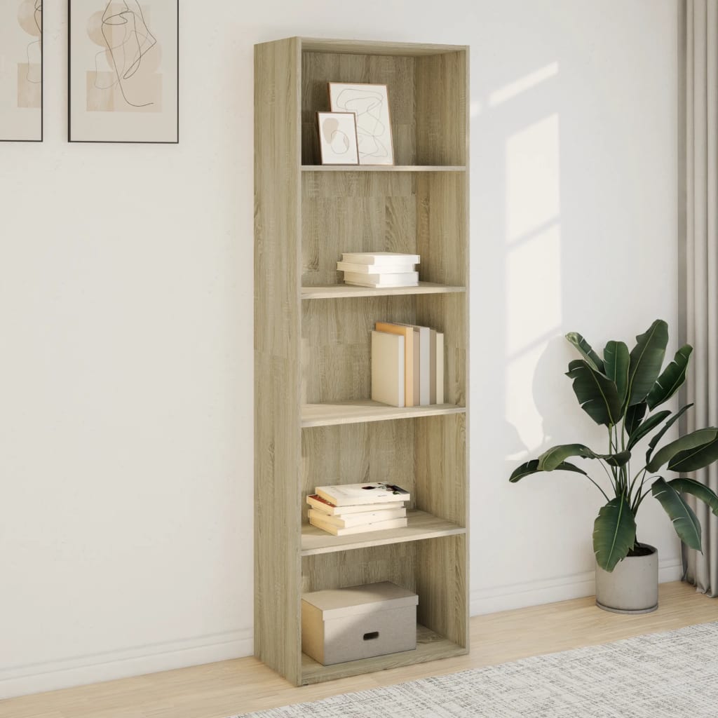 VXL8721158508270 g en hd 1 Bibliotecă, stejar sonoma, 60x30x189 cm, lemn prelucrat Bibliotecă, stejar sonoma, 60x30x189 cm, lemn prelucrat - imagine 3