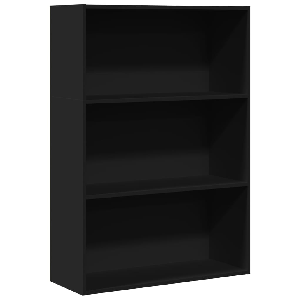 VXL8721158508409 a en hd 1 Bibliotecă, negru, 80x30x114 cm, lemn prelucrat Bibliotecă, negru, 80x30x114 cm, lemn prelucrat - imagine 2