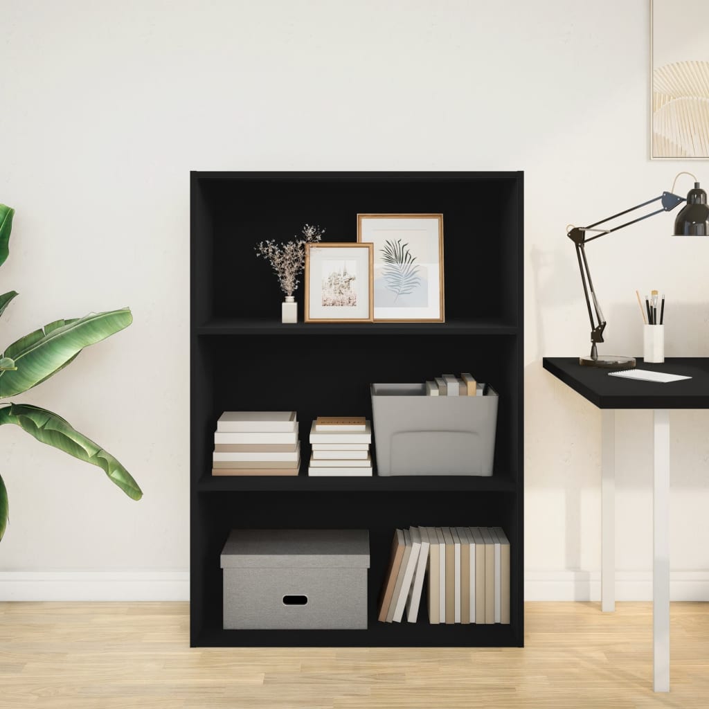 VXL8721158508409 g en hd 1 Bibliotecă, negru, 80x30x114 cm, lemn prelucrat Bibliotecă, negru, 80x30x114 cm, lemn prelucrat - imagine 3