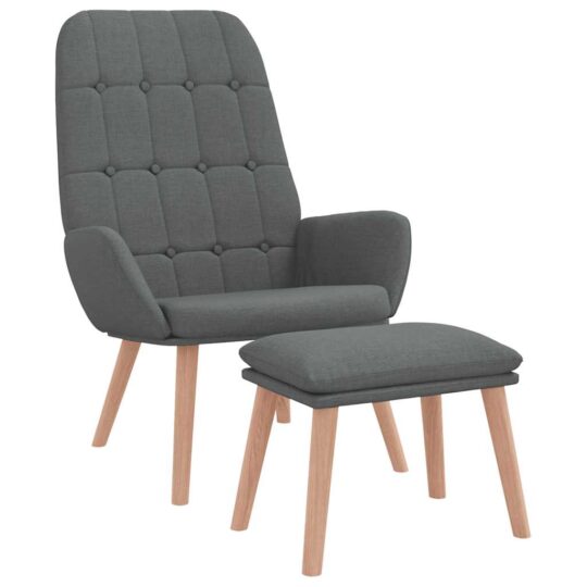 VXL8721158519979 a en hd 1 Scaun de relaxare cu taburet, gri deschis, textil VXL8721158519979 a en hd 1