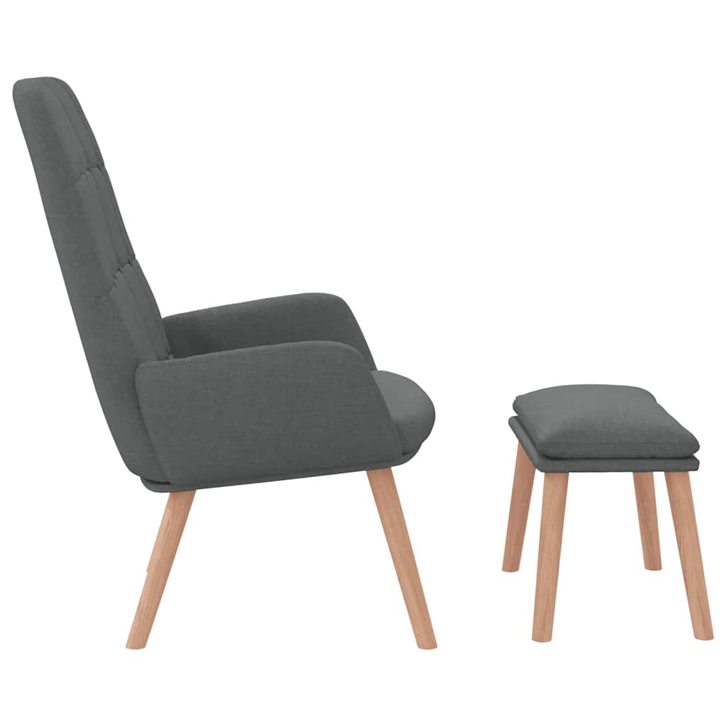 VXL8721158519979 g en hd 4 Scaun de relaxare cu taburet, gri deschis, textil Scaun de relaxare cu taburet, gri deschis, textil - imagine 6