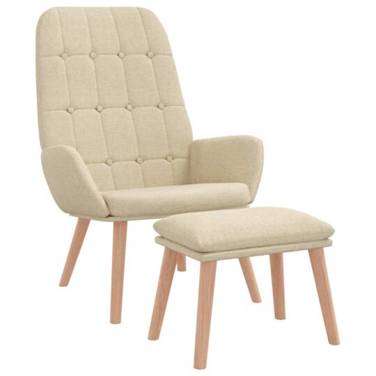 VXL8721158519986 a en hd 1 Scaun de relaxare cu taburet, crem, textil VXL8721158519986 a en hd 1