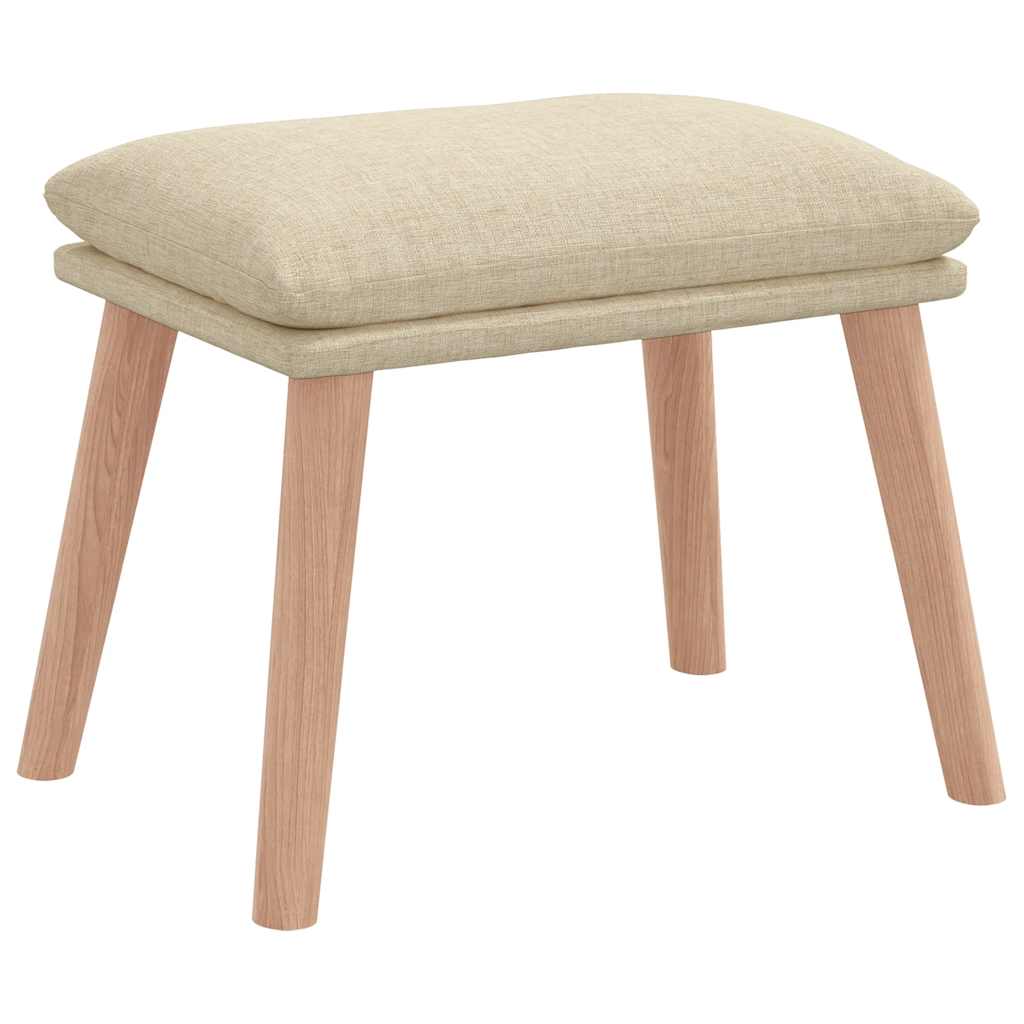 VXL8721158519986 g en hd 2 Scaun de relaxare cu taburet, crem, textil Scaun de relaxare cu taburet, crem, textil - imagine 4