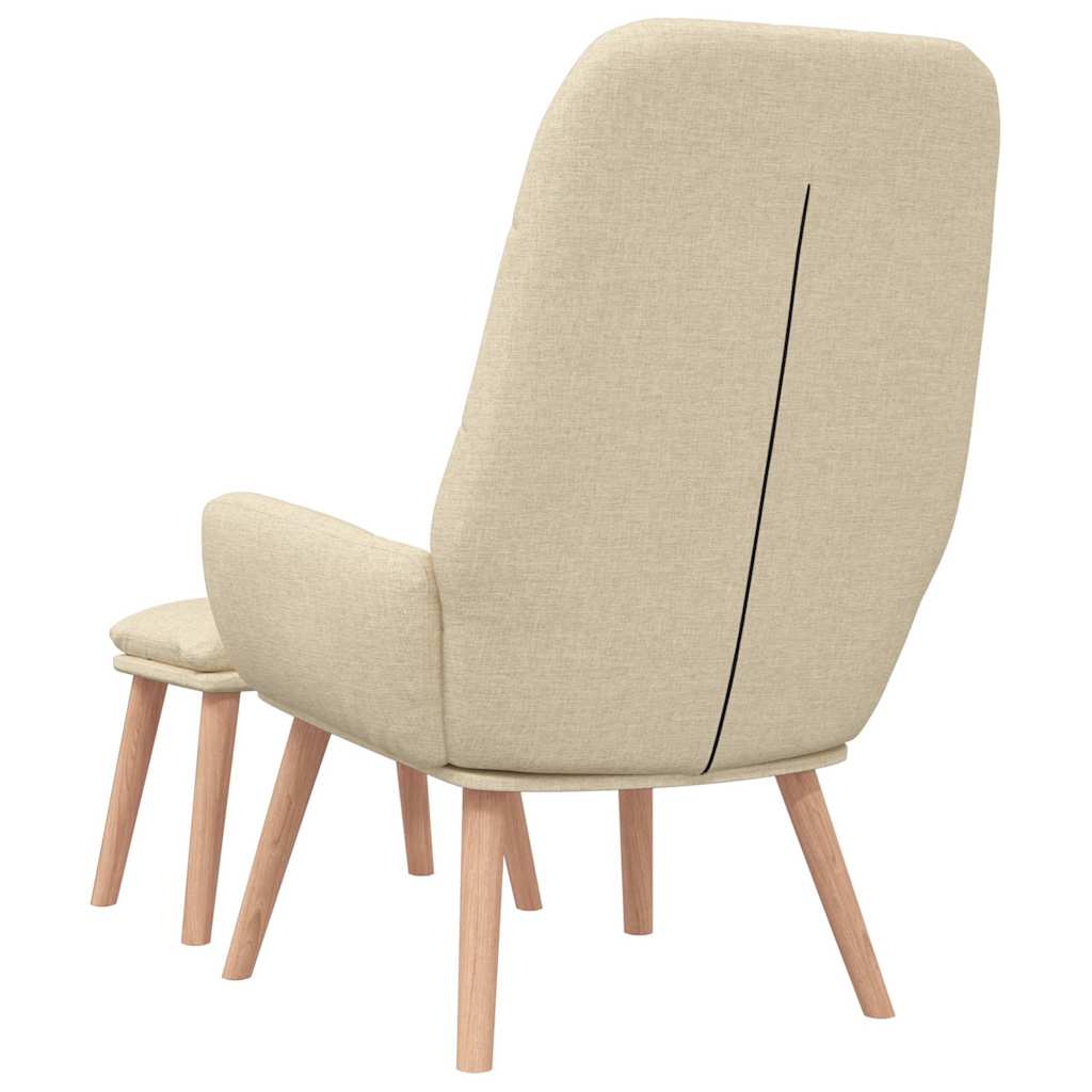 VXL8721158519986 g en hd 5 Scaun de relaxare cu taburet, crem, textil Scaun de relaxare cu taburet, crem, textil - imagine 7
