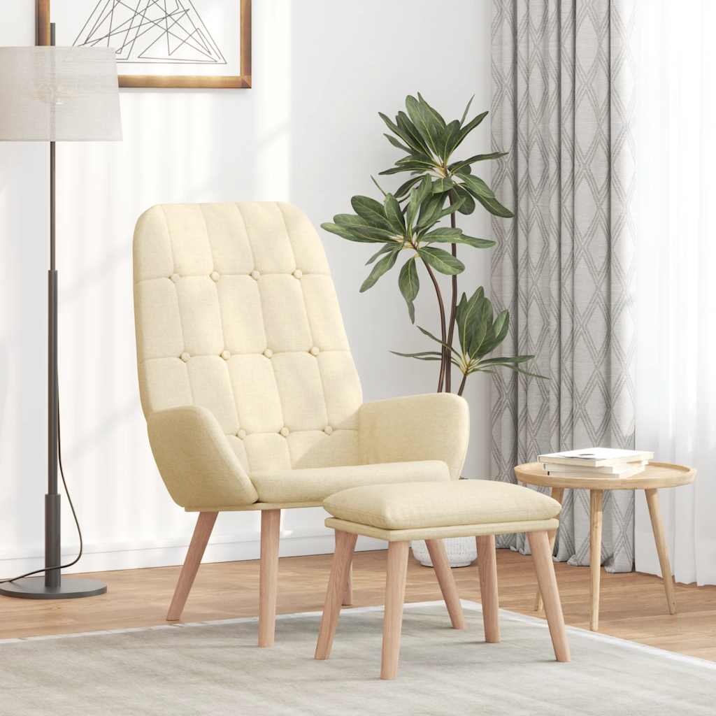 VXL8721158519986 m en hd 1 Scaun de relaxare cu taburet, crem, textil Scaun de relaxare cu taburet, crem, textil