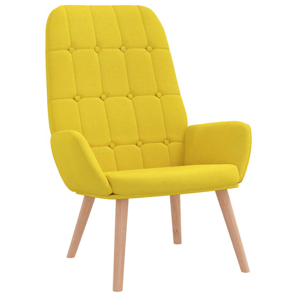 VXL8721158520012 g en hd 1 Scaun de relaxare cu taburet din material galben deschis Scaun de relaxare cu taburet din material galben deschis - imagine 3