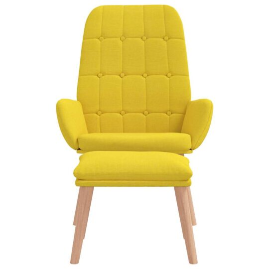 VXL8721158520012 g en hd 3 Scaun de relaxare cu taburet din material galben deschis VXL8721158520012 g en hd 3