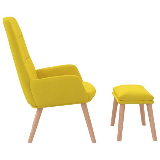 VXL8721158520012 g en hd 4 Scaun de relaxare cu taburet din material galben deschis VXL8721158520012 g en hd 4