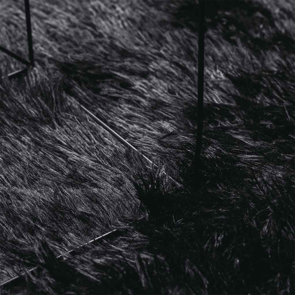 VXL8721158558329 g en hd 5 Covor shaggy cu pom înalt, NAVARRA, negru, 200x290cm, poliester Covor shaggy cu pom înalt, NAVARRA, negru, 200x290cm, poliester - imagine 7