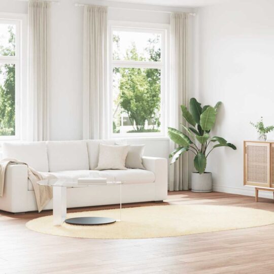 Covor shaggy cu pom înalt, NAVARRA, crem, 300x200 cm, poliester