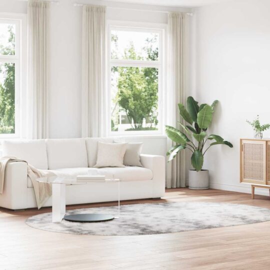 Covor shaggy cu pom înalt, NAVARRA, gri deschis, 300x200 cm