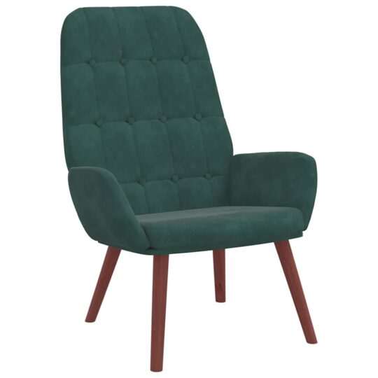 Alternative view of Scaun de relaxare, verde închis, catifea