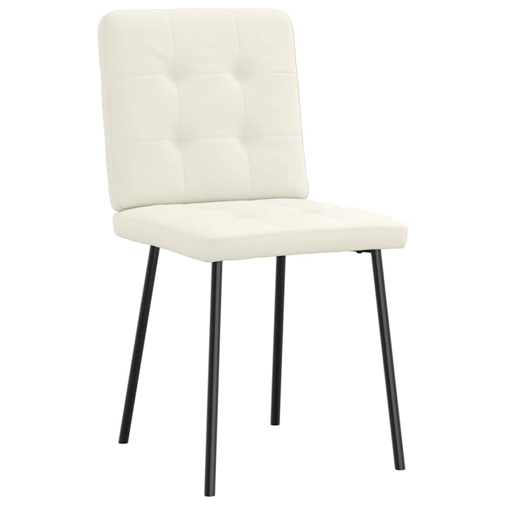 VXL8721158566119 g en hd 2 Scaune de bucătărie, 4 buc., crem, catifea Scaune de bucătărie, 4 buc., crem, catifea - imagine 3