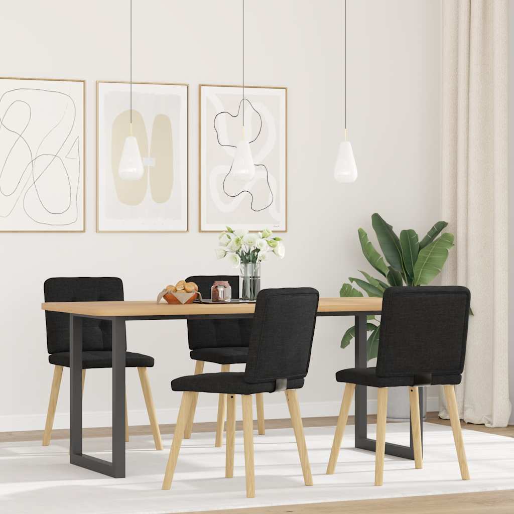 VXL8721158566157 g en hd 1 Scaune de bucătărie, 4 buc., negru, material textil Scaune de bucătărie, 4 buc., negru, material textil - imagine 2