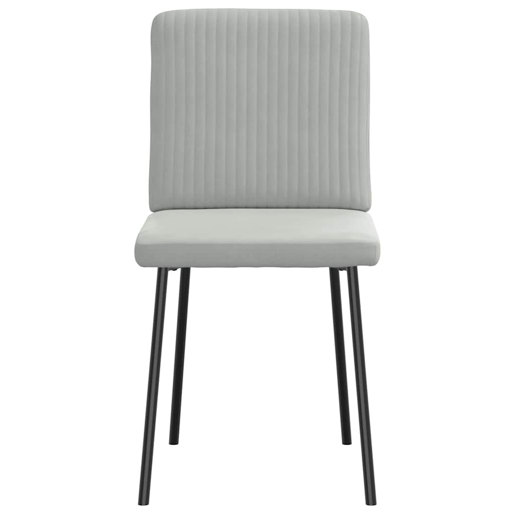 VXL8721158567314 g en hd 3 Scaune de bucătărie, 4 buc., gri deschis, catifea Scaune de bucătărie, 4 buc., gri deschis, catifea - imagine 4