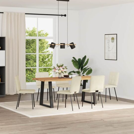 VXL8721158568816 g en hd 1 Scaune de bucătărie, 6 buc., crem, catifea VXL8721158568816 g en hd 1