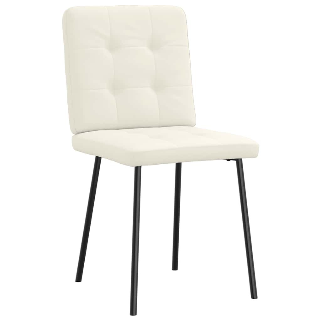 VXL8721158568816 g en hd 3 Scaune de bucătărie, 6 buc., crem, catifea Scaune de bucătărie, 6 buc., crem, catifea - imagine 4