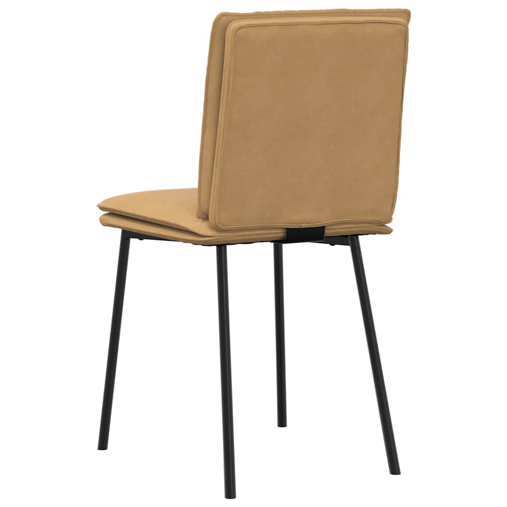 VXL8721158570673 g en hd 4 Scaune de sufragerie, 6 buc., maro, catifea Scaune de sufragerie, 6 buc., maro, catifea - imagine 6