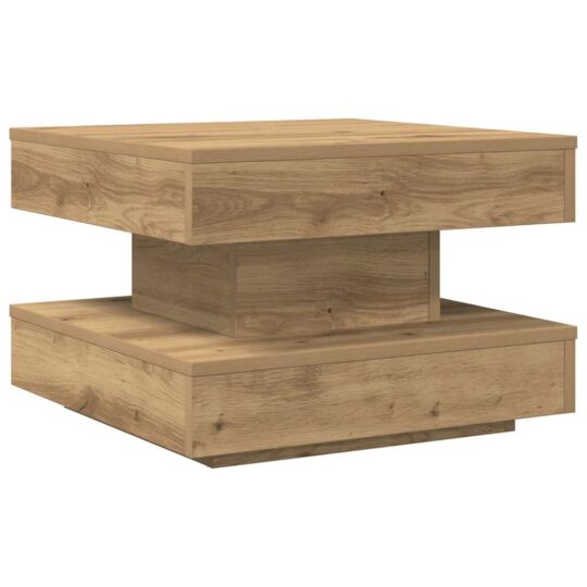 VXL8721158573575 a en hd 1 Măsuță cafea rotativă 360 grade, stejar artizanal 50x50x34,5 cm VXL8721158573575 a en hd 1