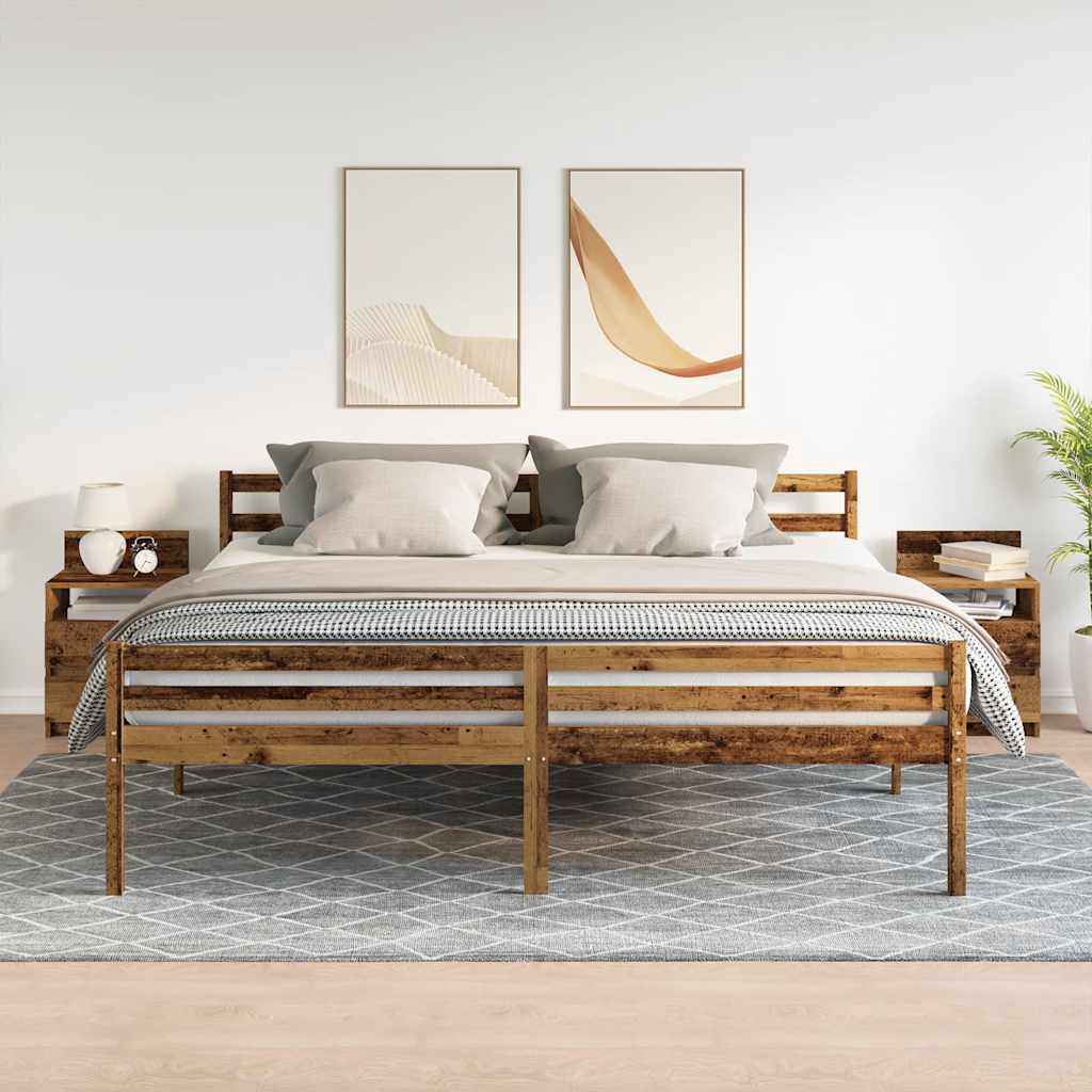 VXL8721158574541 g en hd 1 Noptiere 2 buc cu 2 sertare Lemn vechi 40x33x60 cm Noptiere 2 buc cu 2 sertare Lemn vechi 40x33x60 cm - imagine 3