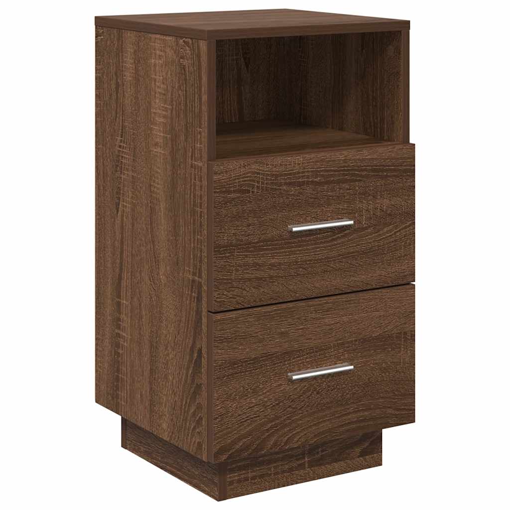 VXL8721158574695 a en hd 1 Noptiera cu 2 sertare Stejar maro 36x36x68 cm Noptiera cu 2 sertare Stejar maro 36x36x68 cm - imagine 2