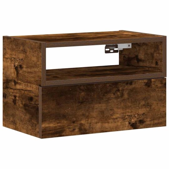 Alternative view of Noptieră de perete, stejar afumat, 45x26x28,5 cm