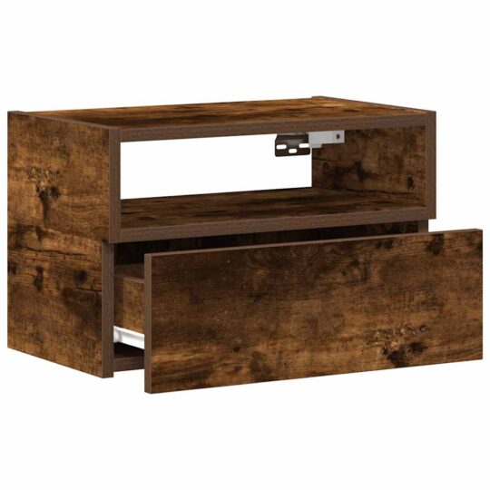 VXL8721158574848 g en hd 3 Noptiere de perete, 2 buc., stejar fumuriu, 45x26x28,5 cm VXL8721158574848 g en hd 3