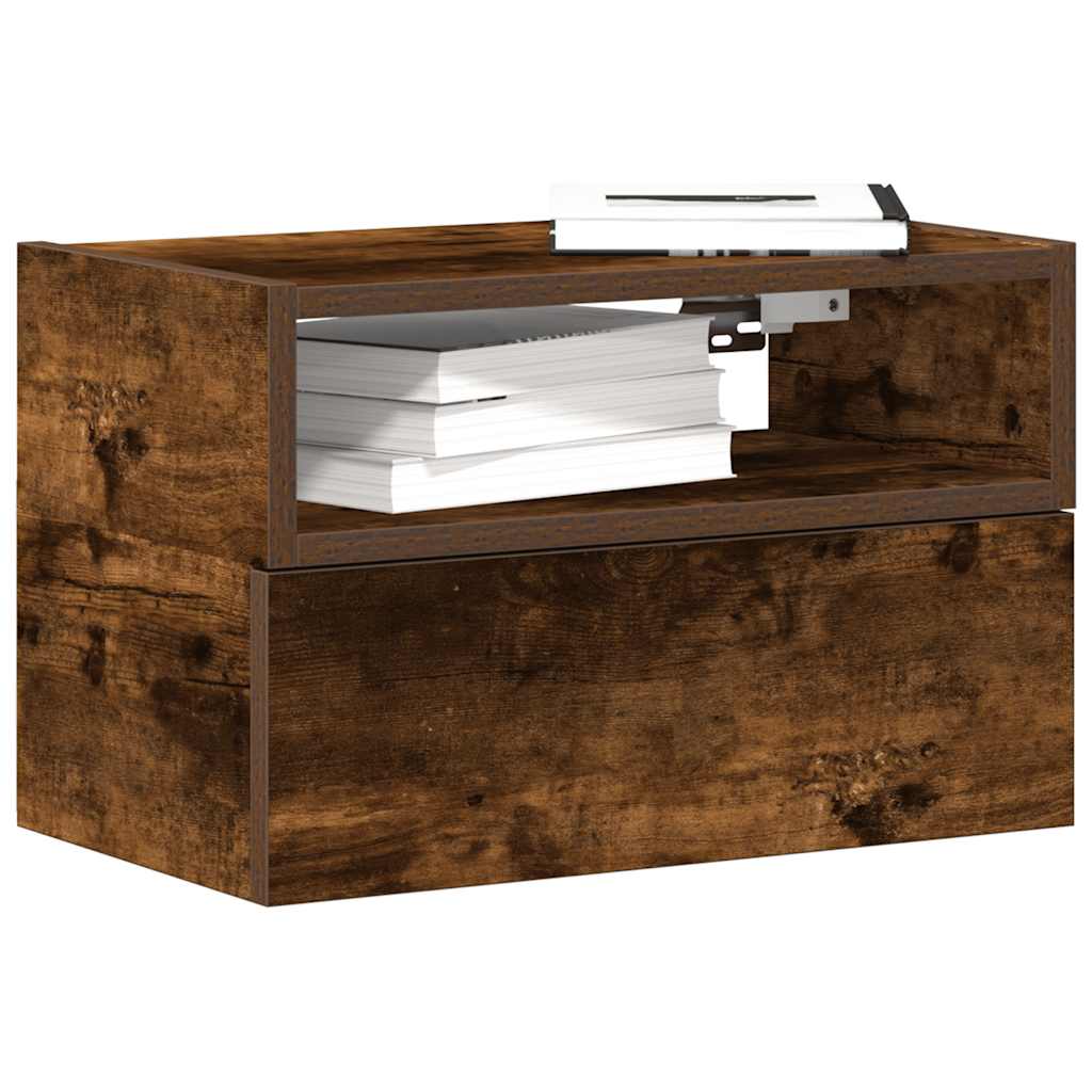 VXL8721158574848 m en hd 1 Noptiere de perete, 2 buc., stejar fumuriu, 45x26x28,5 cm Noptiere de perete, 2 buc., stejar fumuriu, 45x26x28,5 cm