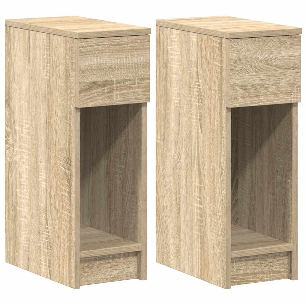 VXL8721158575791 a en hd 1 Noptiere cu sertar 2 buc. Stejar Sonoma 20x36x60 cm Noptiere cu sertar 2 buc. Stejar Sonoma 20x36x60 cm - imagine 2
