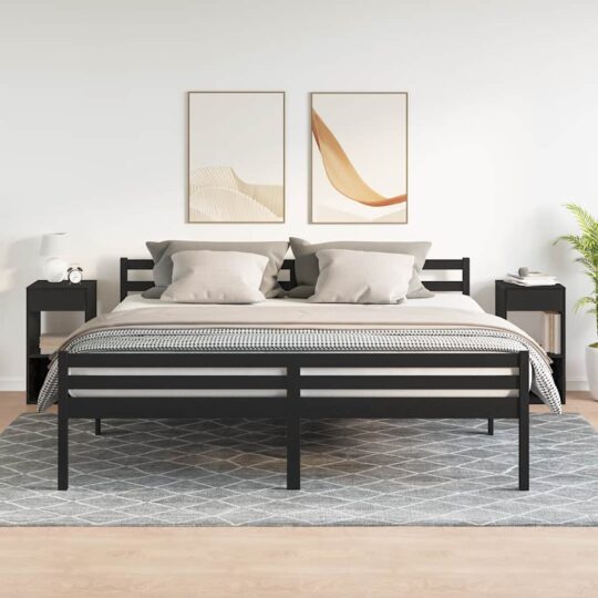 VXL8721158575951 g en hd 1 Noptiere cu sertar 2 buc stejar negru 35x34x66,5 cm VXL8721158575951 g en hd 1