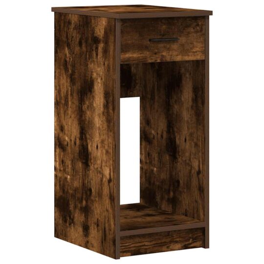 Alternative view of Suport turn pentru computer cu sertar Stejar afumat 35x45x77 cm