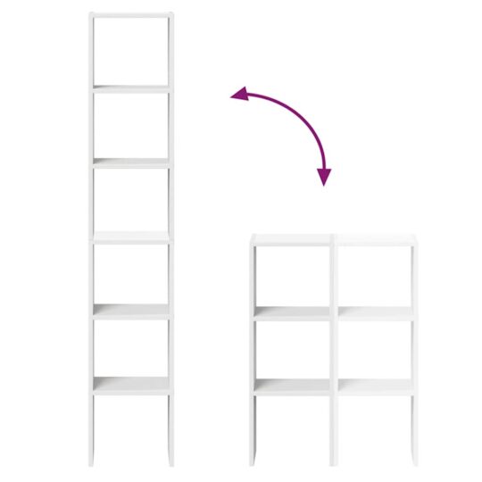 VXL8721158576835 g en hd 5 Biblioteci 2 buc, stivuibile, alb, 30x30x80 cm, lemn prelucrat VXL8721158576835 g en hd 5