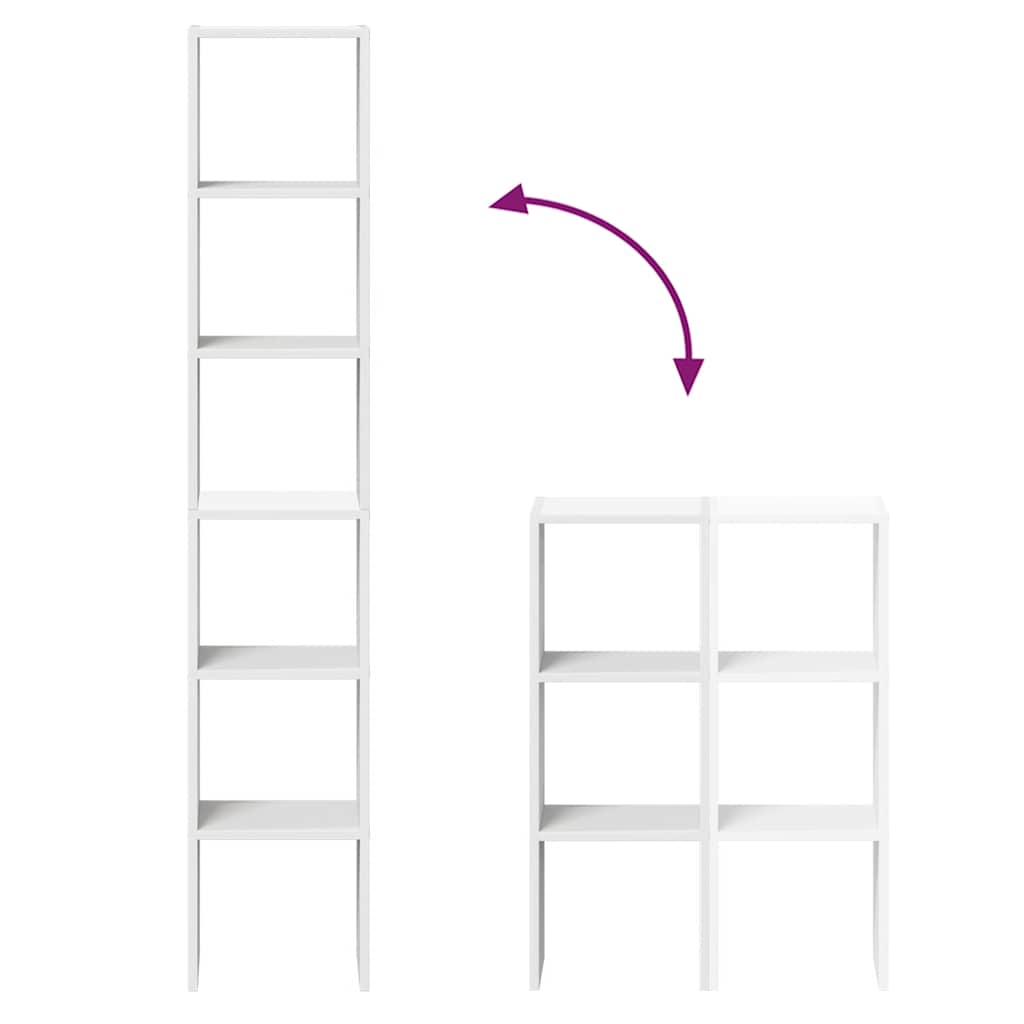 VXL8721158576835 g en hd 5 Biblioteci 2 buc, stivuibile, alb, 30x30x80 cm, lemn prelucrat Biblioteci 2 buc, stivuibile, alb, 30x30x80 cm, lemn prelucrat - imagine 7