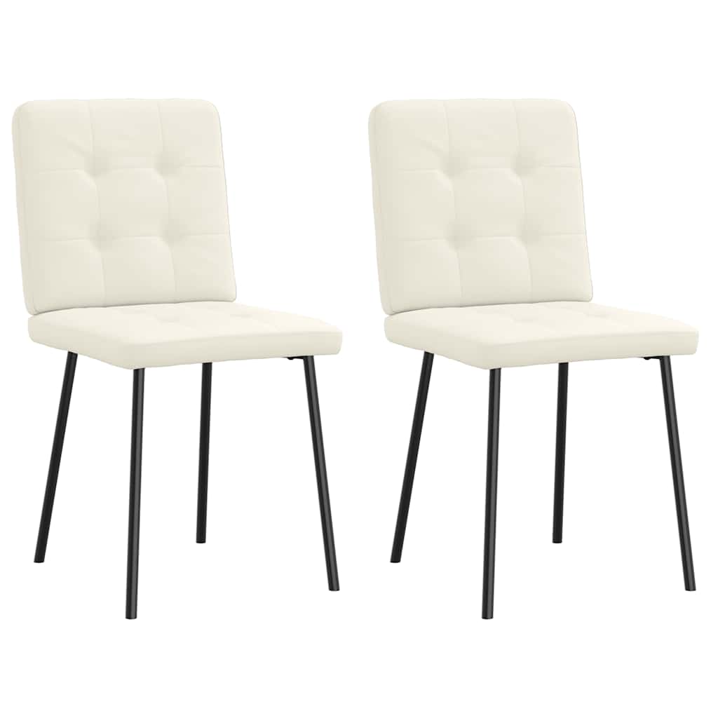 VXL8721158632227 a en hd 1 Scaune de bucătărie, 2 buc., crem, catifea Scaune de bucătărie, 2 buc., crem, catifea