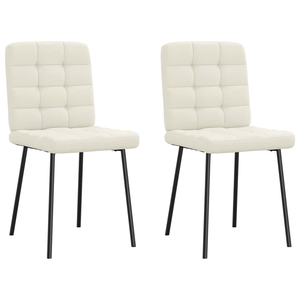 VXL8721158632456 a en hd 1 Scaune de bucătărie, 2 buc., crem, catifea Scaune de bucătărie, 2 buc., crem, catifea