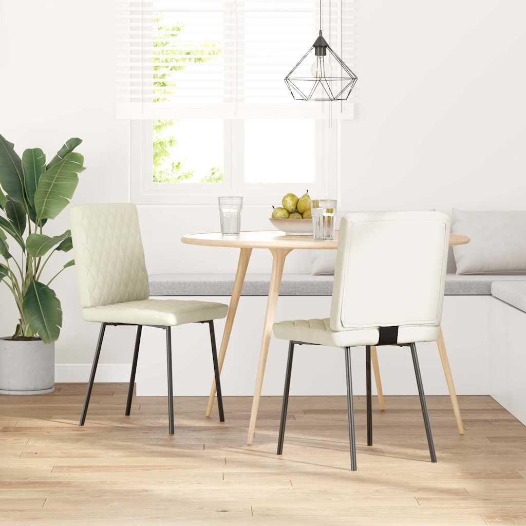 VXL8721158632685 g en hd 1 Scaune de bucătărie, 2 buc., crem, catifea Scaune de bucătărie, 2 buc., crem, catifea - imagine 2