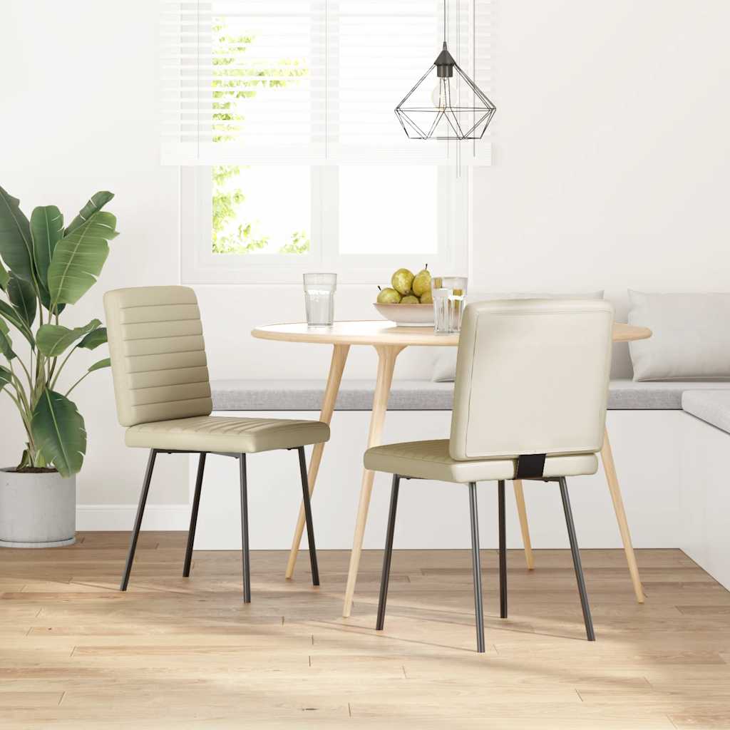 VXL8721158633231 m en hd 1 Scaune de bucătărie, 2 buc., crem, piele ecologică Scaune de bucătărie, 2 buc., crem, piele ecologică