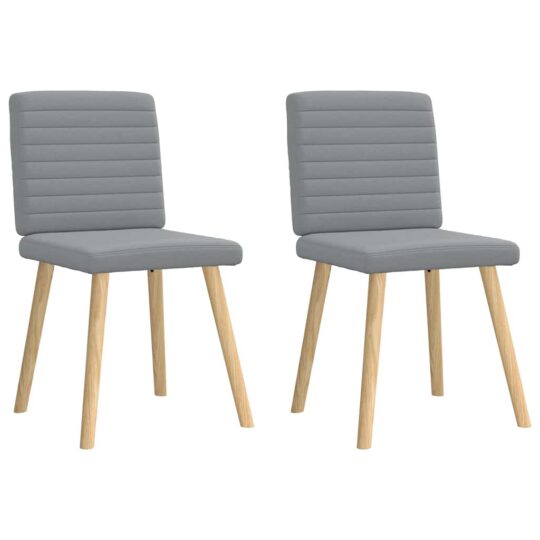 Alternative view of Scaune de bucătărie, 2 buc., gri deschis, material textil