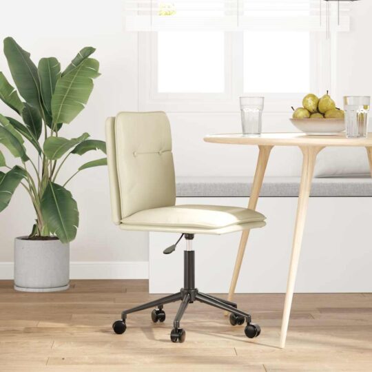 Alternative view of Scaun de bucătărie, crem, piele ecologică