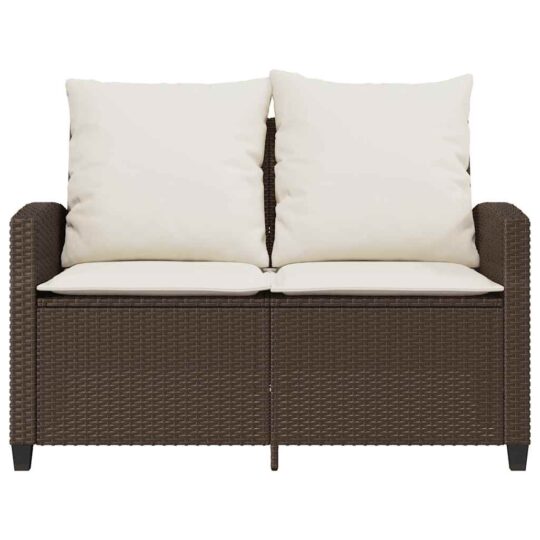 VXL8721158652928 g en hd 3 Canapea de grădină cu 2 locuri cu perne și masă polirattan maro VXL8721158652928 g en hd 3