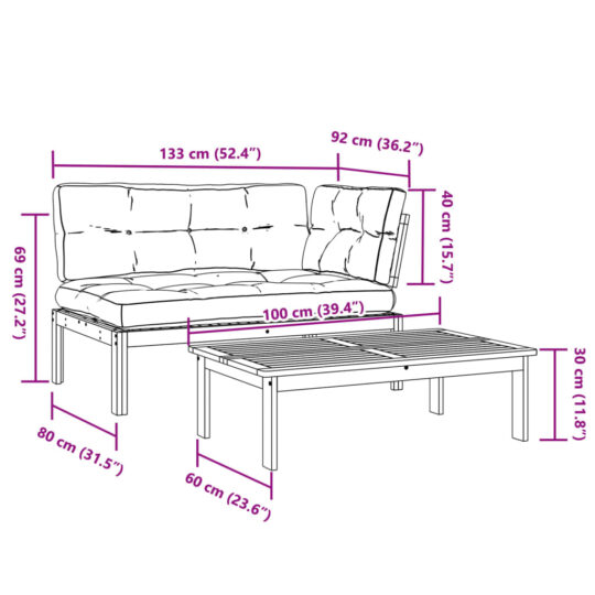 VXL8721158659842 g en hd 9 Set canapele de grădină cu perne din paleți 2 piese lemn acacia VXL8721158659842 g en hd 9