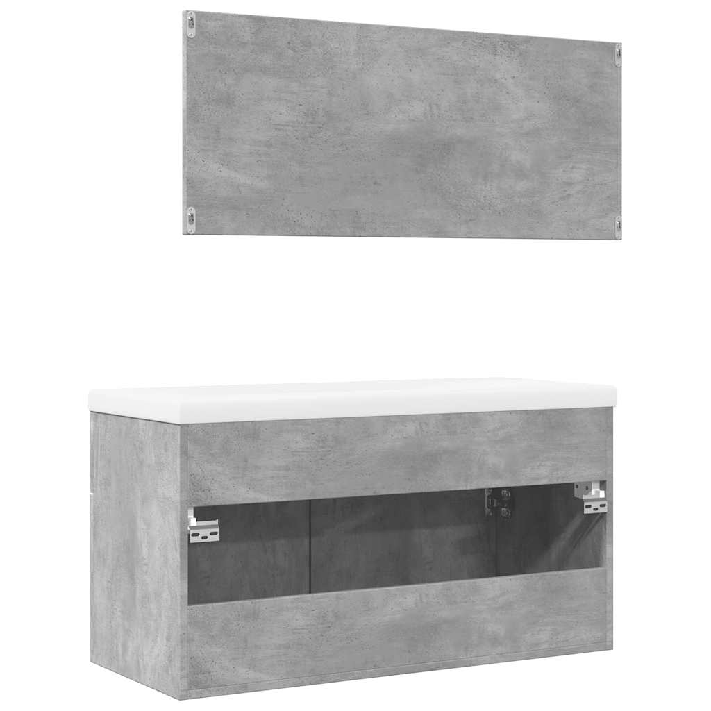 VXL8721158661111 g en hd 7 Set mobilier de baie, 3 piese, gri beton, lemn compozit Set mobilier de baie, 3 piese, gri beton, lemn compozit - imagine 9