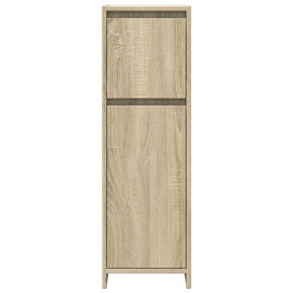 VXL8721158662033 g en hd 4 Set mobilier de baie, 3 piese, stejar sonoma, lemn prelucrat Set mobilier de baie, 3 piese, stejar sonoma, lemn prelucrat - imagine 6