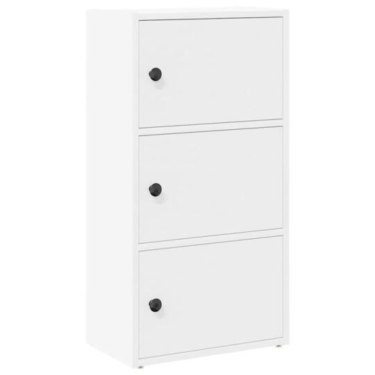 Alternative view of Bibliotecă, alb, 40x24x77 cm, lemn prelucrat