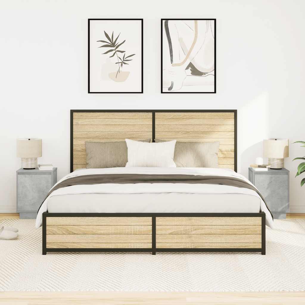 VXL8721158701916 g en hd 2 Noptiere cu lumini LED 2 buc Beton Gri 38x34x50 cm Noptiere cu lumini LED 2 buc Beton Gri 38x34x50 cm - imagine 4