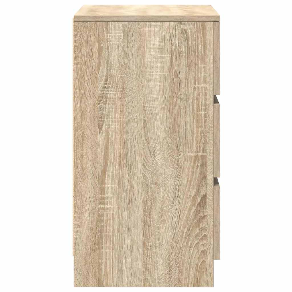 VXL8721158702616 g en hd 6 Noptiere cu 3 sertare 2 buc Stejar Sonoma 39x35x65 cm Noptiere cu 3 sertare 2 buc Stejar Sonoma 39x35x65 cm - imagine 8